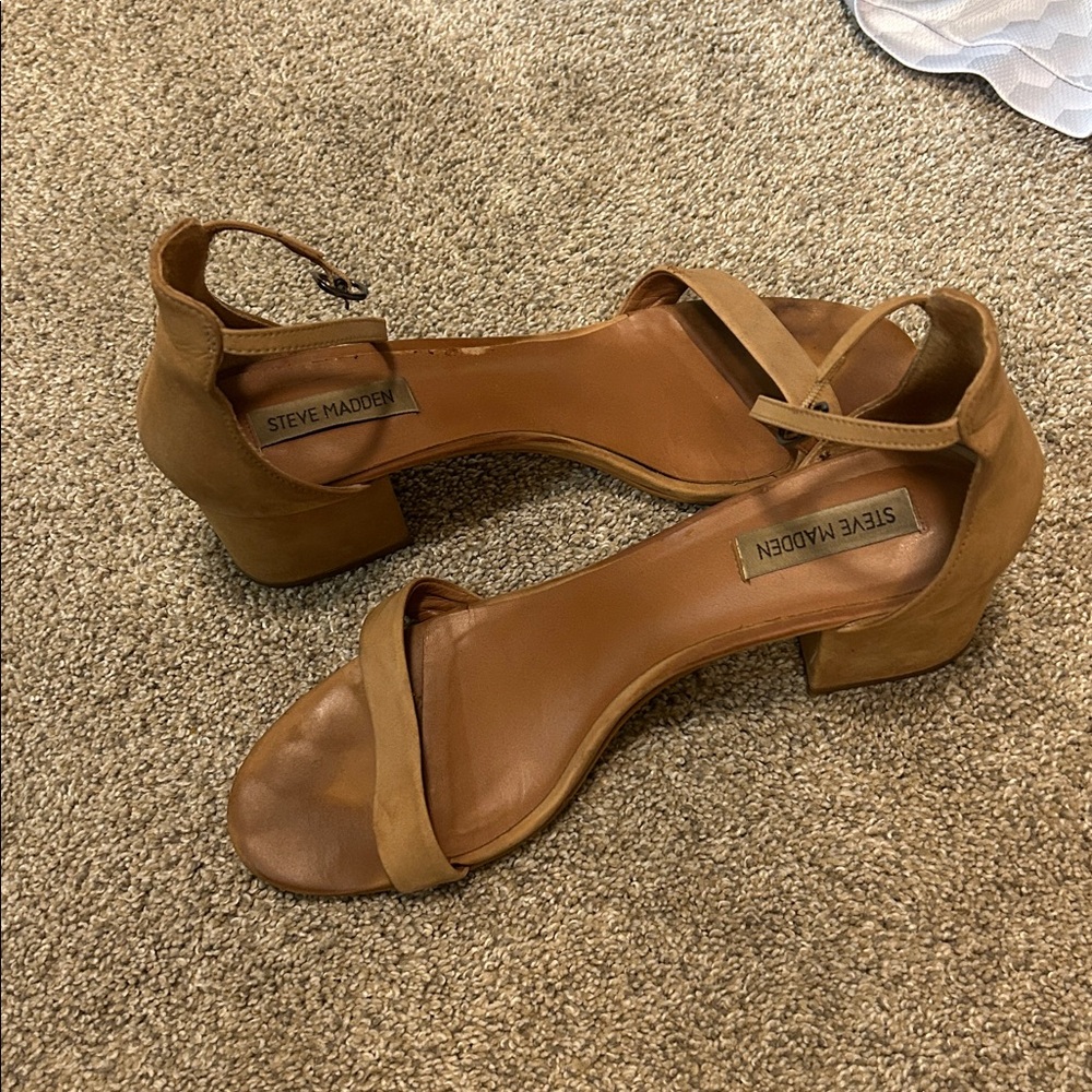 Steve Madden Brown Ankle Strap Heels